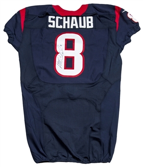 2013 Matt Schaub Game Used and Signed Houston Texans Home Jersey (NFL/PSA COA)